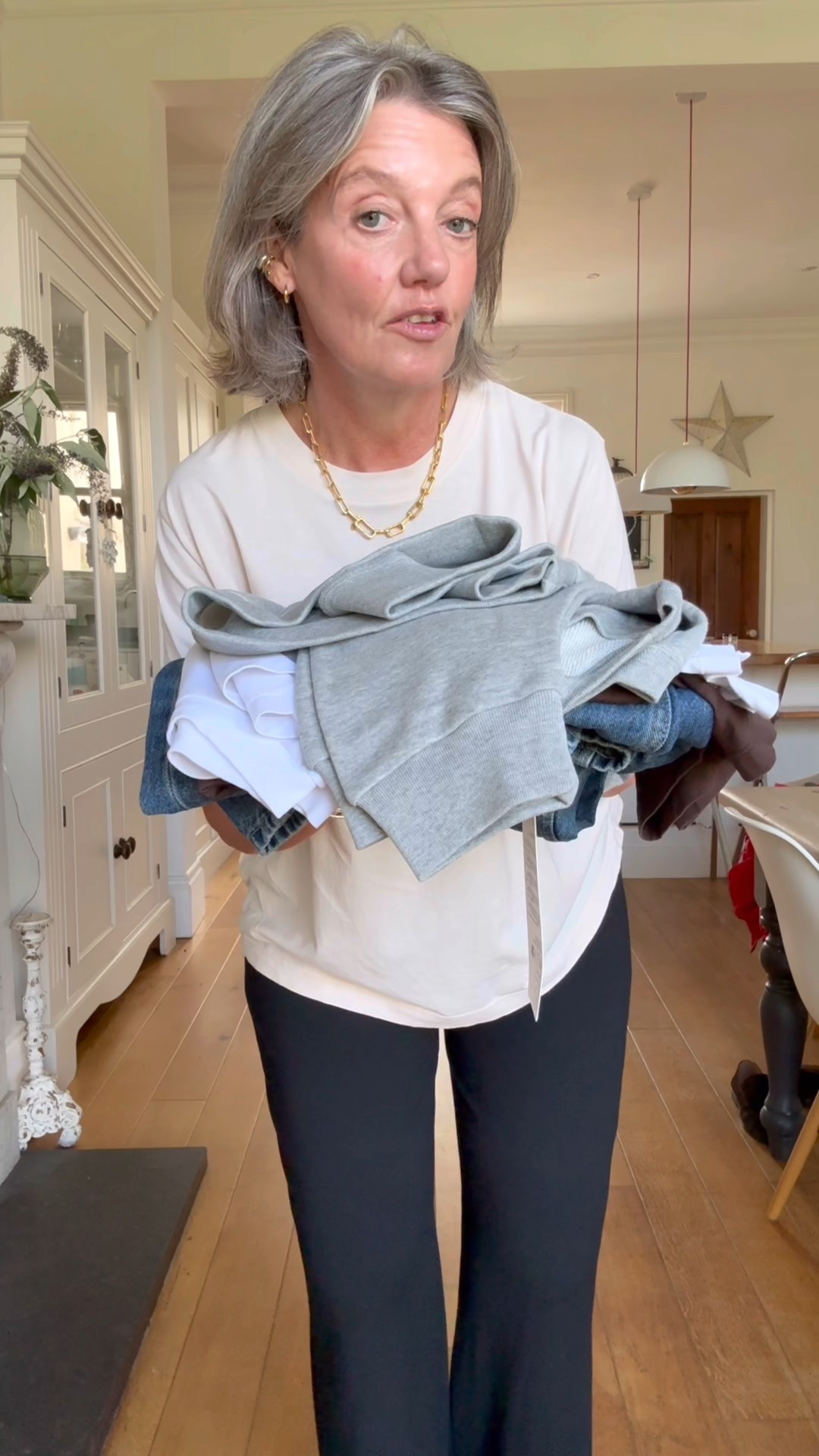 Uniqlo do the best basics so I’ve ordered a few pieces to get ready for autumn. 
Jeans were such a good fit on my waist and hips which is rare for a pear shape! I’m wearing size 29 waist 31 length. I’m 5ft5
Tee shirts are great for layering and the collar always sits nicely under a crew neck. 
I wear Large
I needed a light sweater for everyday, perfect for  now and layer in autumn. 
Wearing Extra Large 
My pocketable mac is fab for throwing on in a shower. Wearing Large

Basics/teeshirts/layers/barrel jeans/sweater/transitional outfits 

#LTKmidsize #LTKautumn #LTKover50style