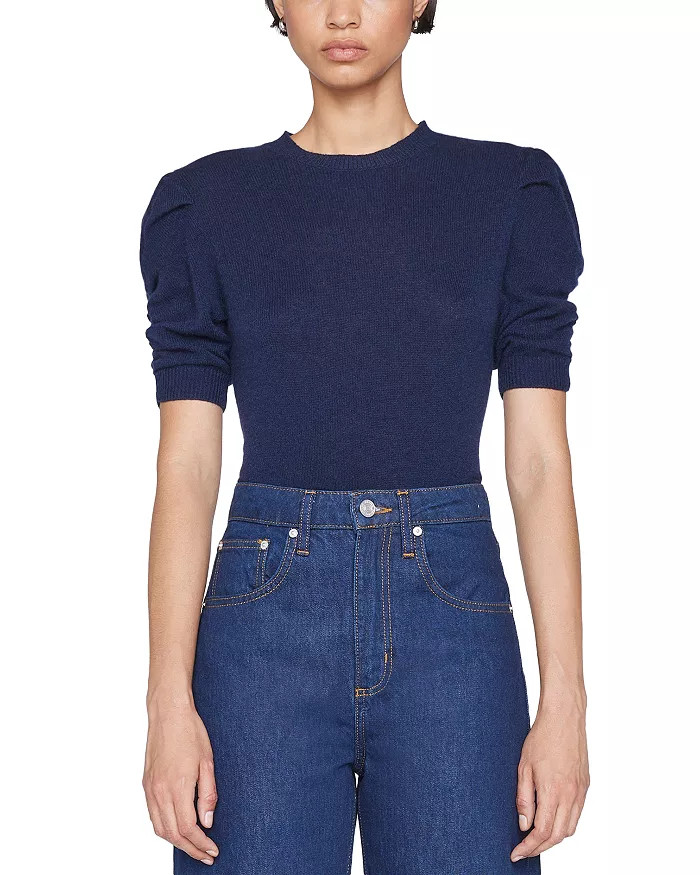 Ruched Puff Sleeve Sweater | Bloomingdale's (US)