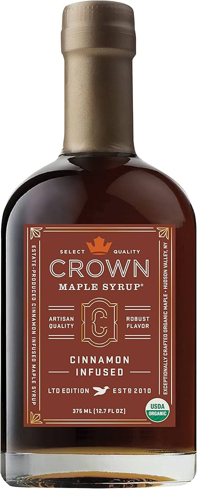 Crown Maple Cinnamon Infused Maple Syrup, 12.7 Fl Oz, Pancakes, Flavor Cocktails, Sticky Buns, Wa... | Amazon (US)