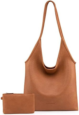 Montana West Slouchy Hobo Bags for Women Soft Designer Shoulder Purses Ladies Top Handle Handbag | Amazon (US)