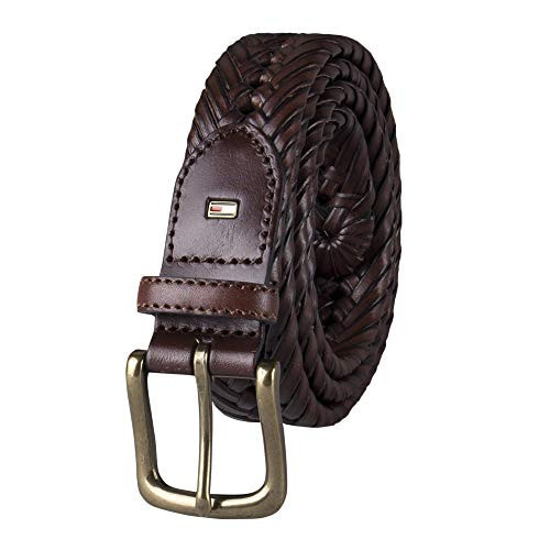Tommy Hilfiger Men's Braided Belt, Tan, 32 | Amazon (US)