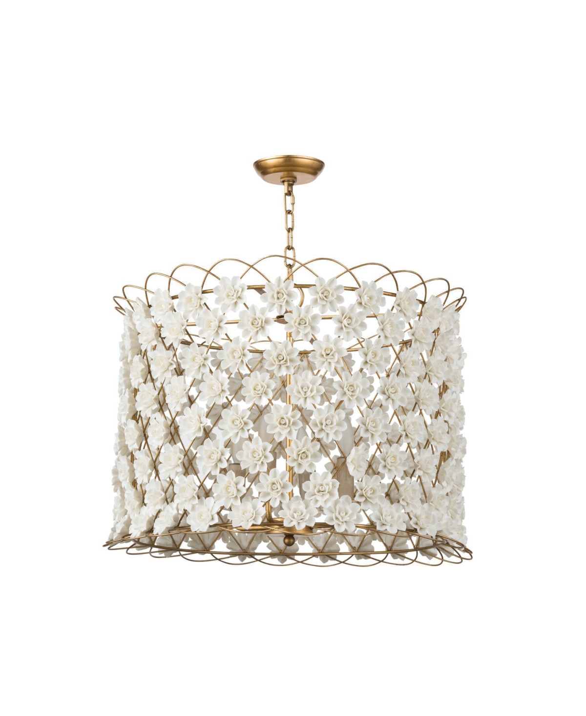 Regina Andrew Alice Porcelain Flower Chandelier - Gold-Tone | Macy's