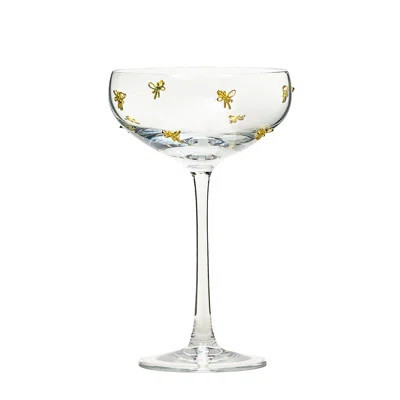 10 Strawberry Street Gold Bow Glassware, Coupe | Wayfair North America