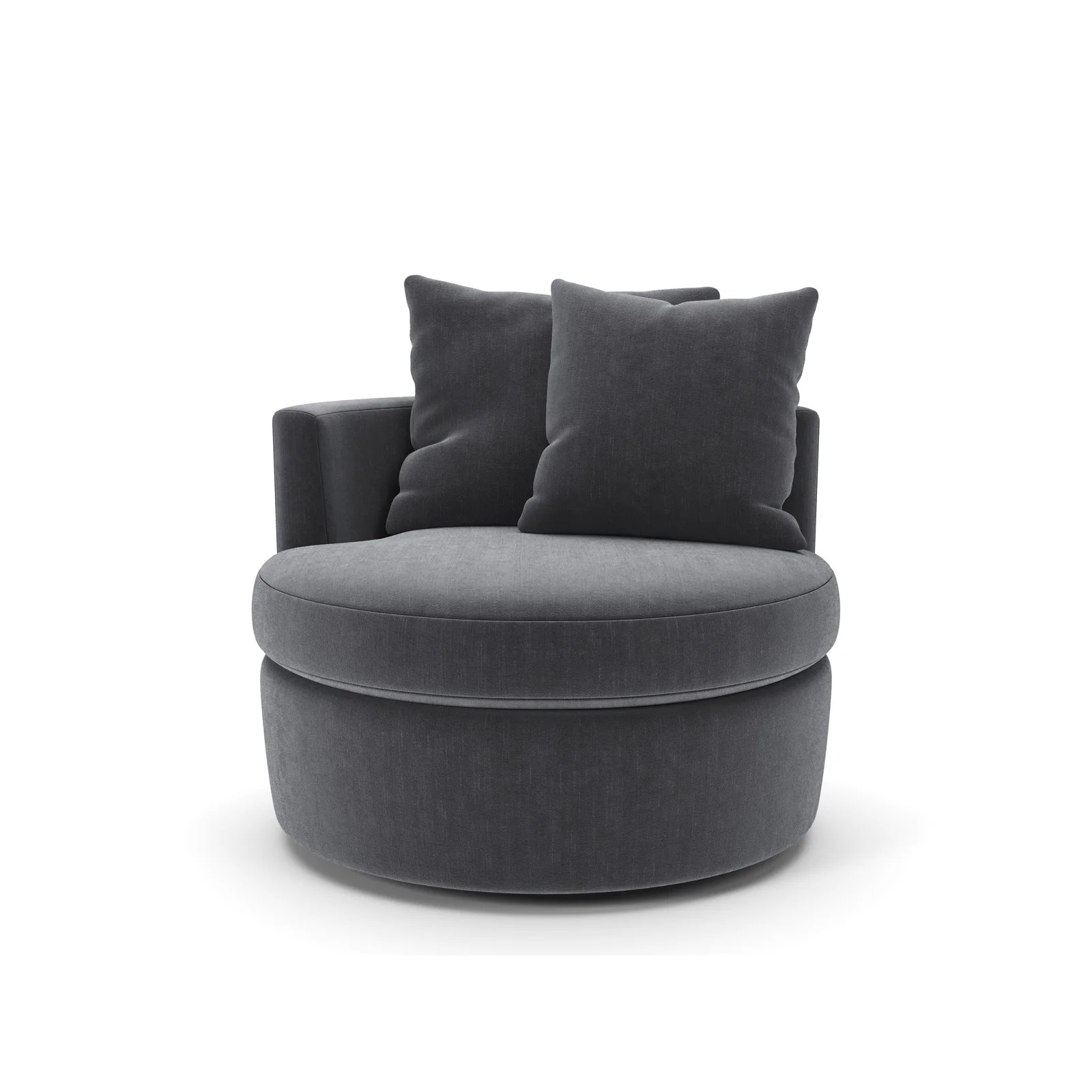 Dara 40" Upholstered Swivel Snuggler Chair | Joss & Main