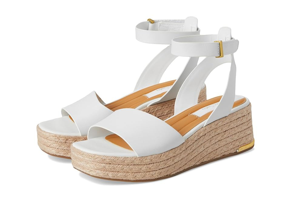 Franco Sarto L-tiffany Espadrille Sandals Women's Wedge Shoes White : 11 M, Leather | Zappos