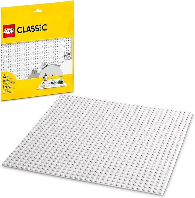 LEGO Classic White Baseplate, Square 32x32 Stud Foundation to Build, Play, and Display Brick Crea... | Amazon (US)