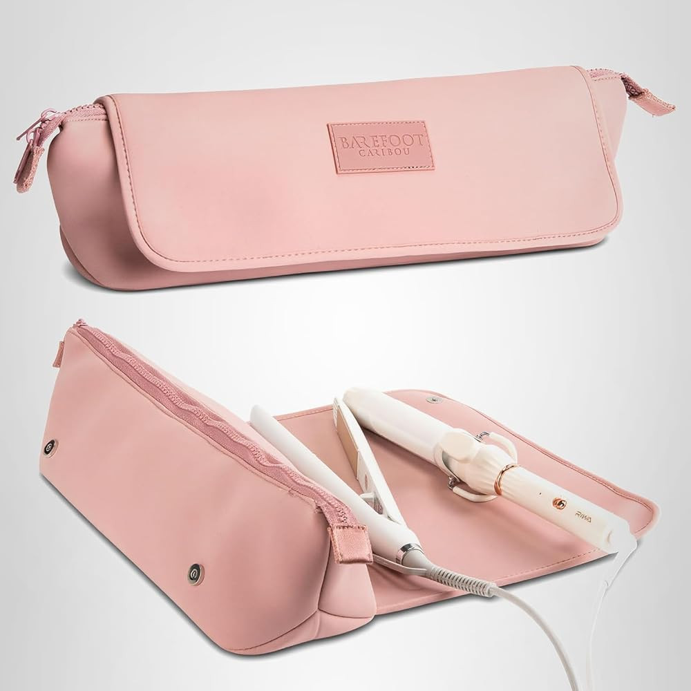 Hair Tools Travel Bag and Heat Resistant Mat (15.5") for Flat Irons, Straighteners, Curling Iron,... | Amazon (US)