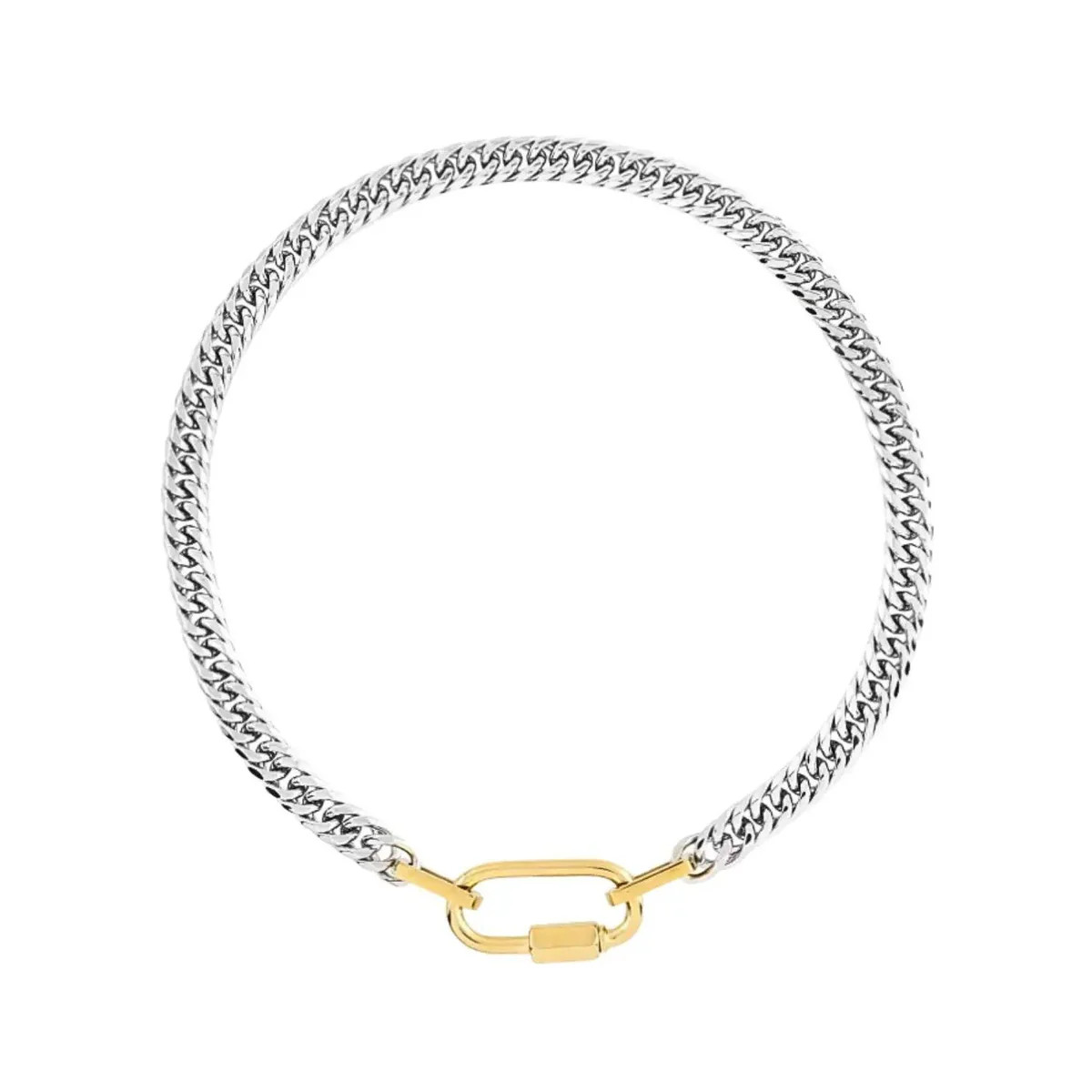 Muse Mix Cuban Necklace- Silver - Ahava J | Ahava Jewels