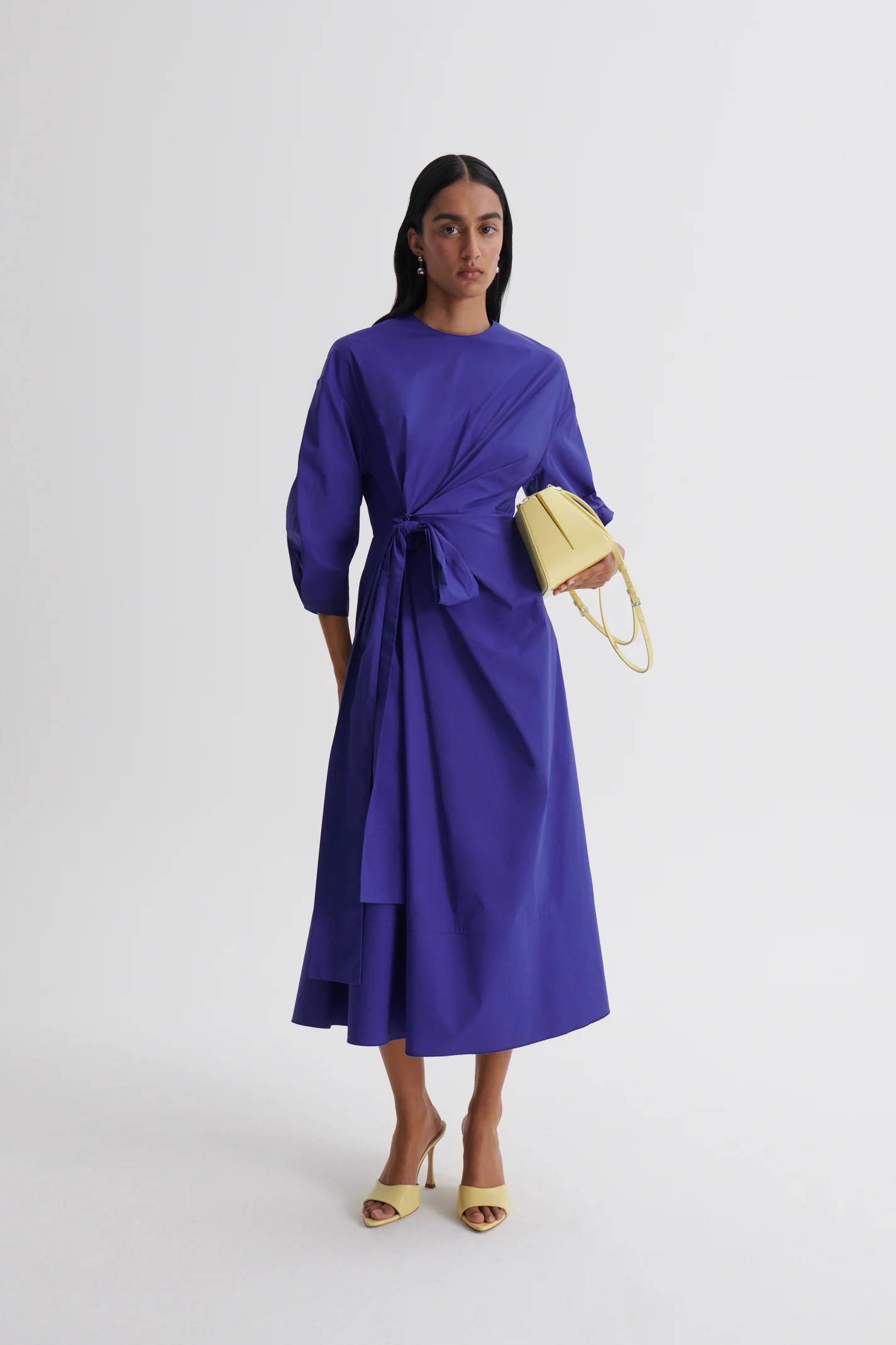 PARACHUTE COTTON DRAPE DRESS - COBALT - Scanlan Theodore | Scanlan Theodore