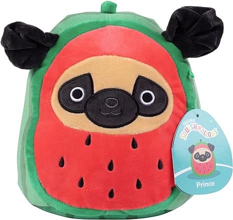 Squishmallows 8" Prince The Watermelon Pug - Official Kellytoy Plush - Soft and Squishy Dog Stuff... | Amazon (US)