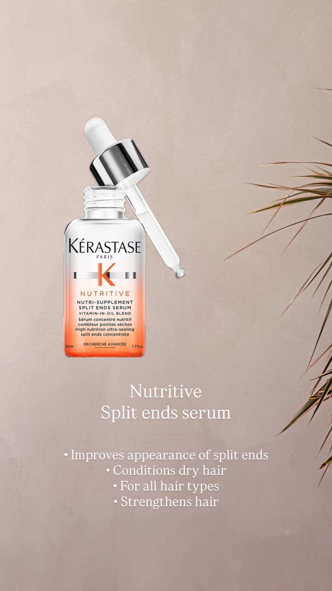 Nutritive split and serum
Improves the appearance of split ends
Strengthen mid length and ends
For all hair types

#LTKbeauty #LTKstyletip #LTKautumn
