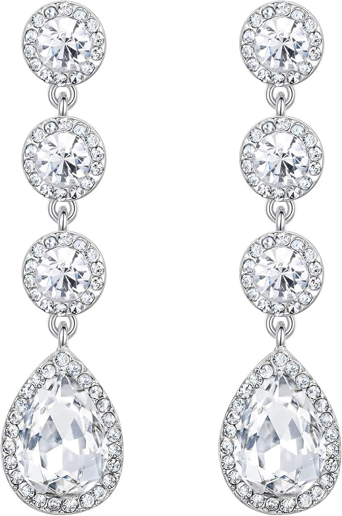 BriLove Women's Elegant Wedding Bridal Crystal Teardrop Chandelier Dangle Earrings | Amazon (CA)