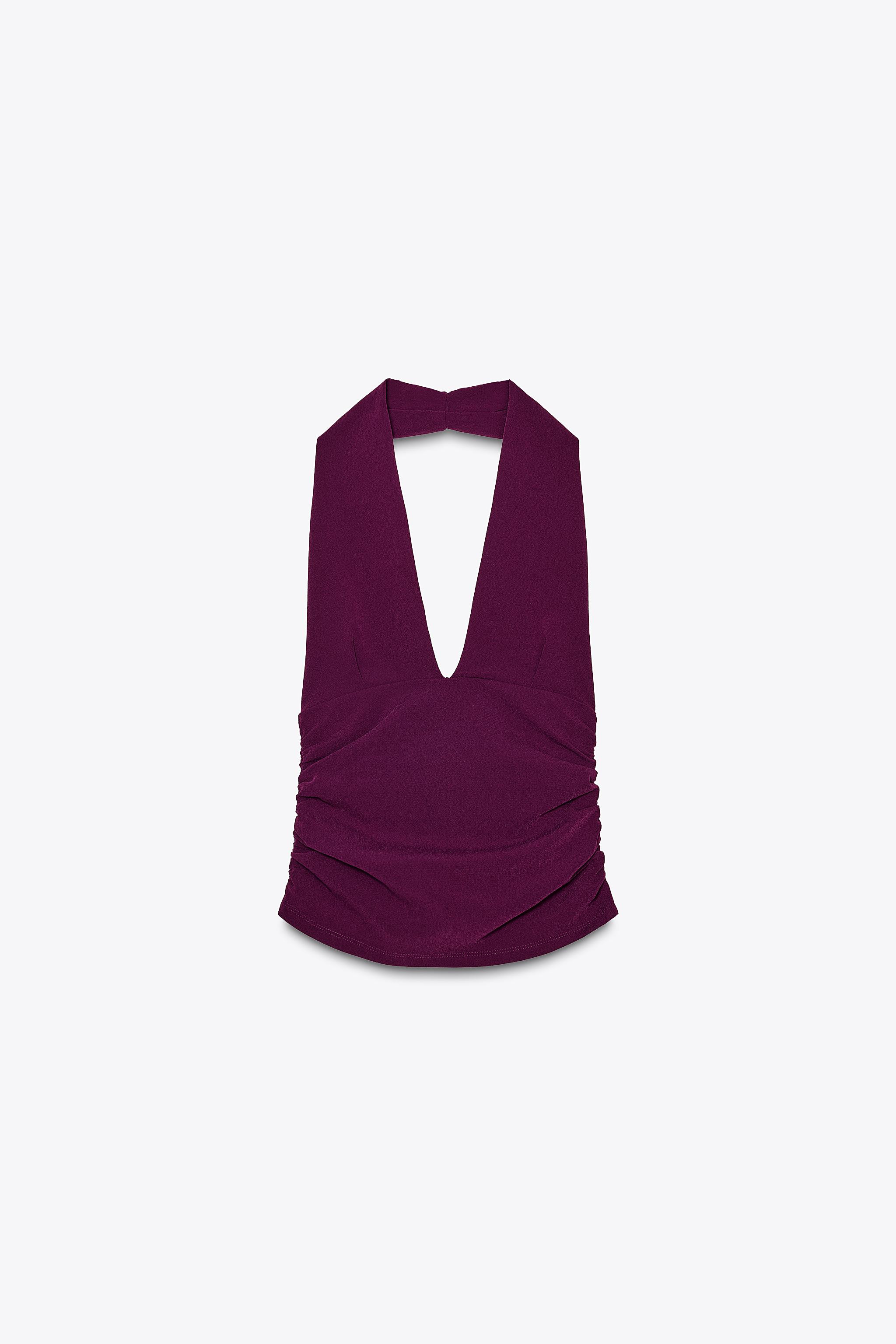 HALTER RUCHED TOP | Zara US