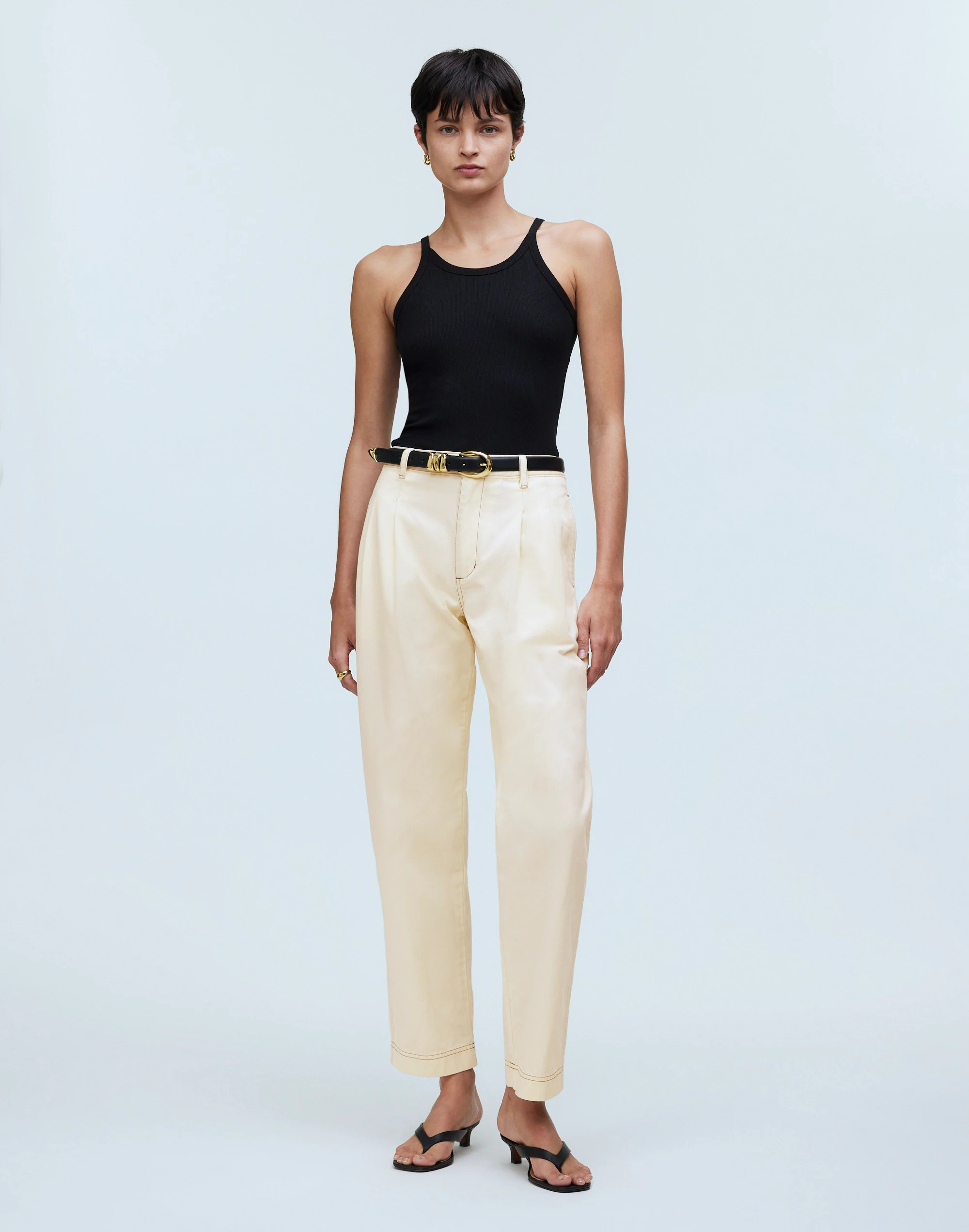 Pleated Straight Pants | Madewell