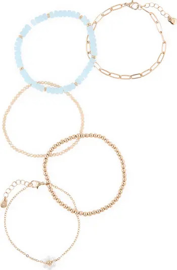 Floral Set of 5 Bracelets | Nordstrom