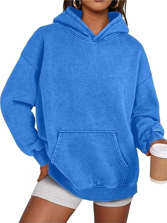 Unisex Casual Oversized Acid Wash Tops Hoodie Pullover, Vintage Loose Fit Cotton Sweatshirt with ... | Amazon (US)