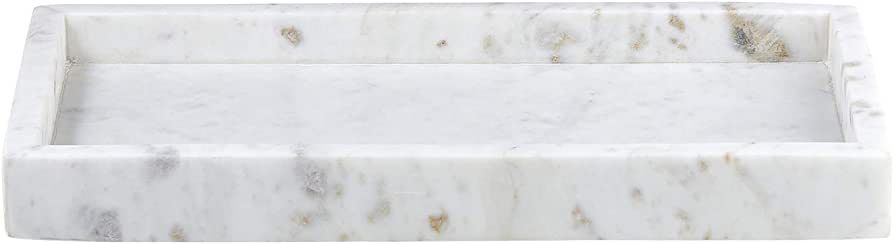 47th & Main Elegant Marble Tray 12 x 6.3-inches, White Rectangle | Amazon (US)