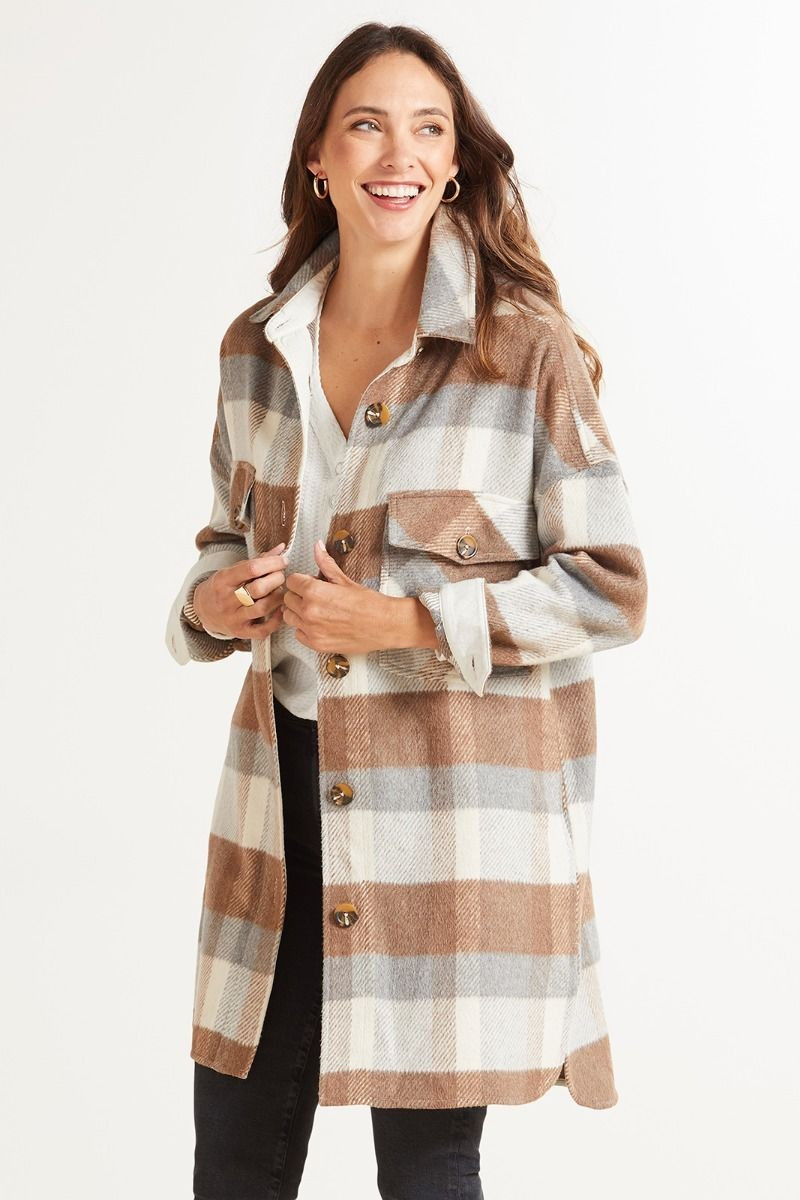EVEREVE Raye Plaid Shacket | EVEREVE | Evereve