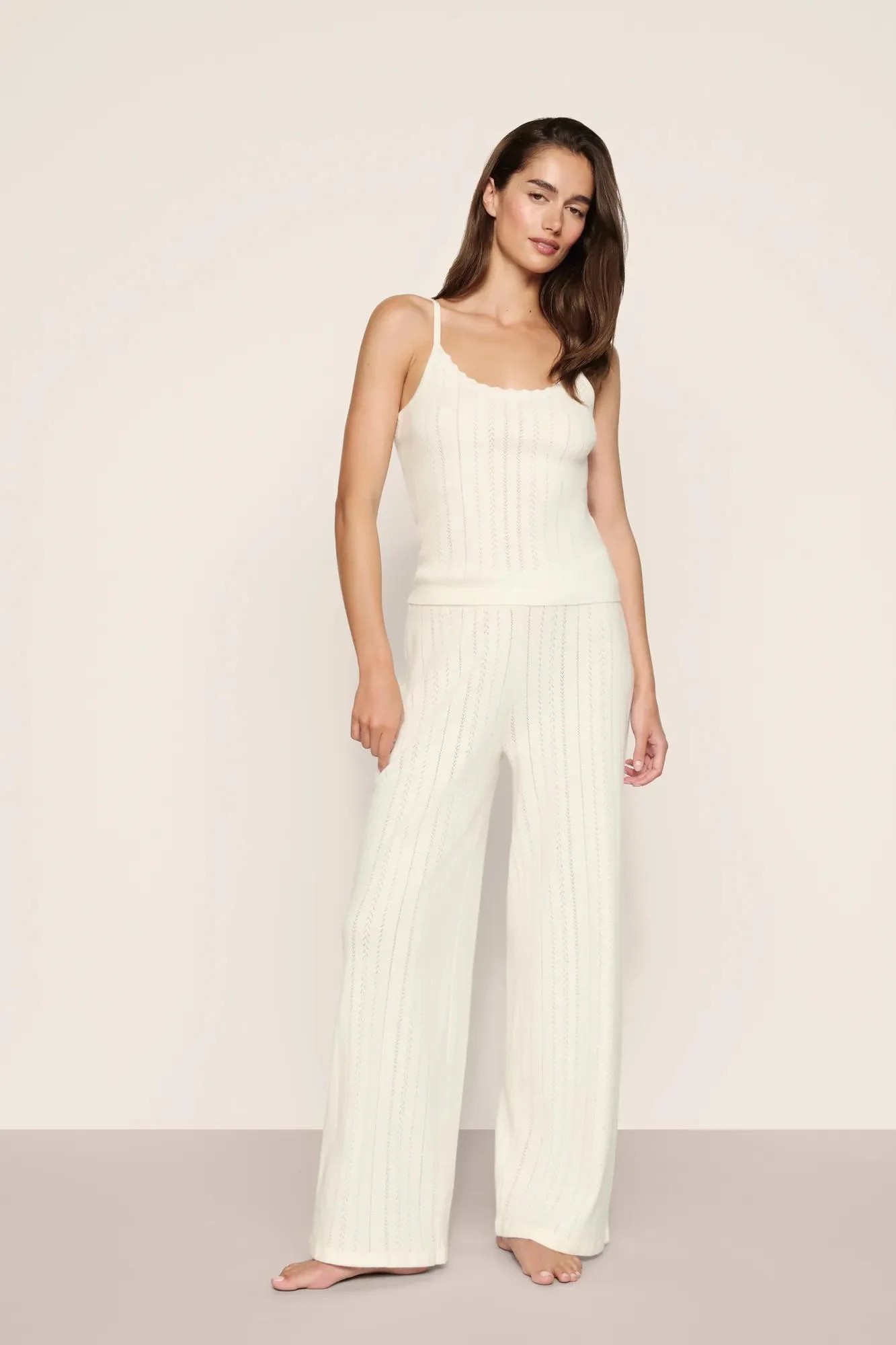 Pointelle Sweater Scoop Neck Cami | Eberjey