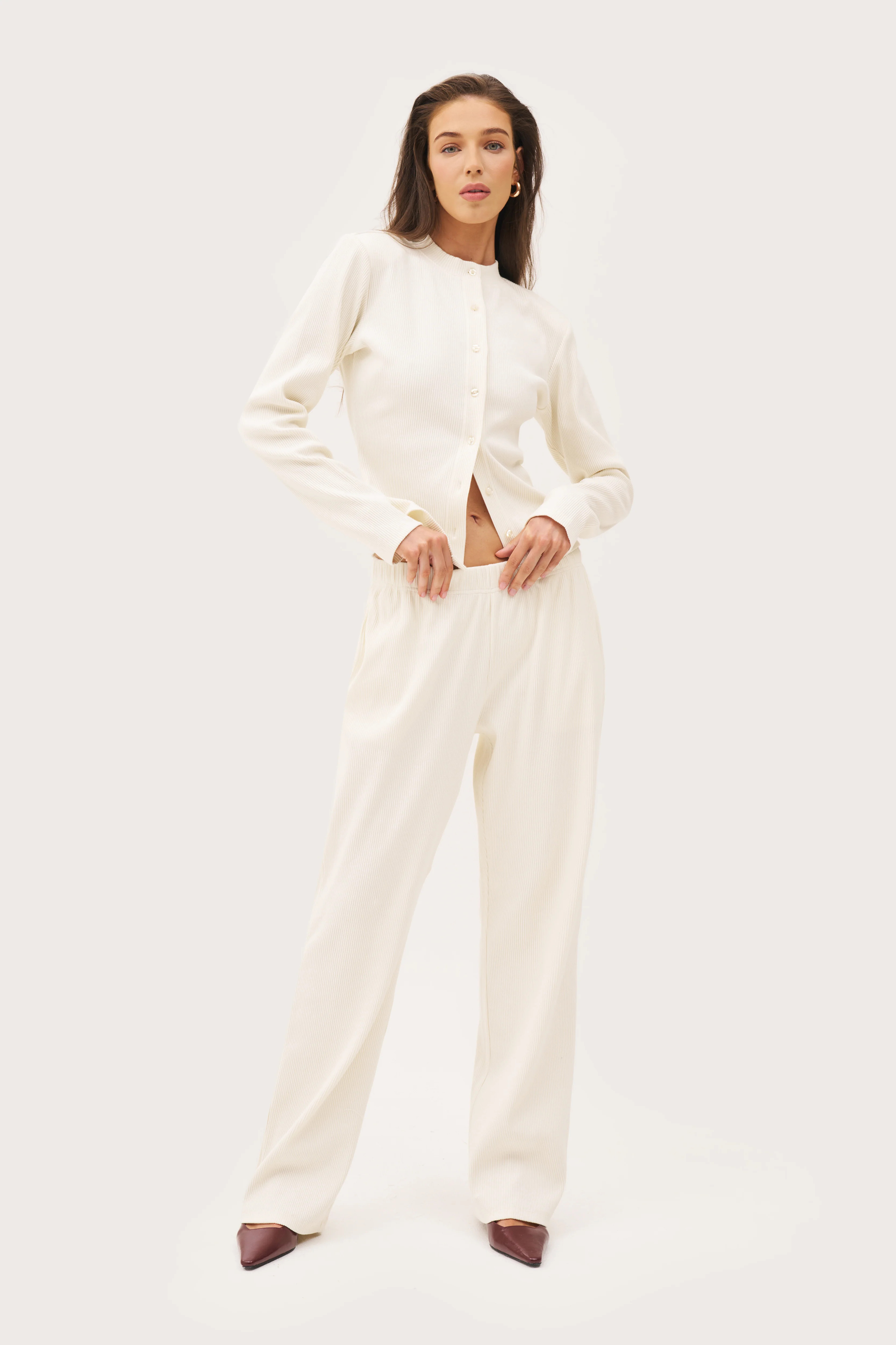 Awayday Pleated Pants - Cream | Maebe