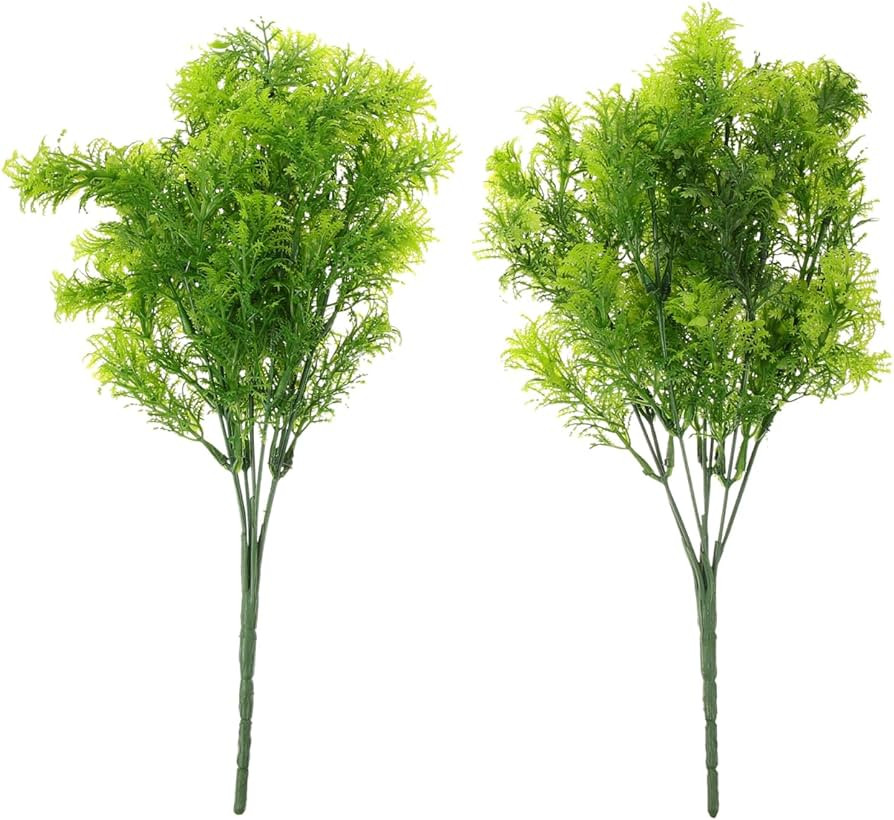 TEHAUX 2pcs Artificial Plant Stem Faux Greenery for Home Decoration Realistic Simulated Moss and ... | Amazon (US)