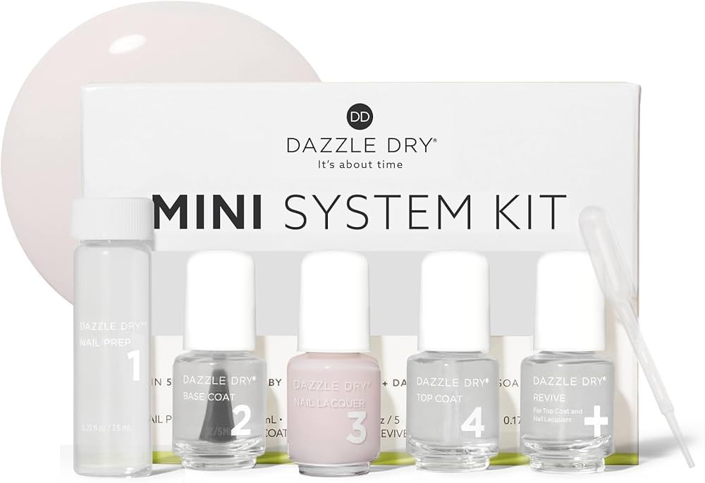Dazzle Dry Mini Kit 4 Step System - Prima Ballerina, a sheer and milky delicate pink that makes a... | Amazon (US)