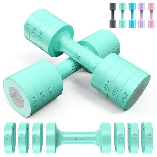 Adjustable Dumbbells Hand Weights Set: Sportneer 1 Pair 0.9-4.5KG (0.9-2.3KG) Fast Adjust Dumbbell Weight 6 In 1 Free Weights Barbells For Women Men Home Gym Workout Exercise Strength Training | Amazon (US)