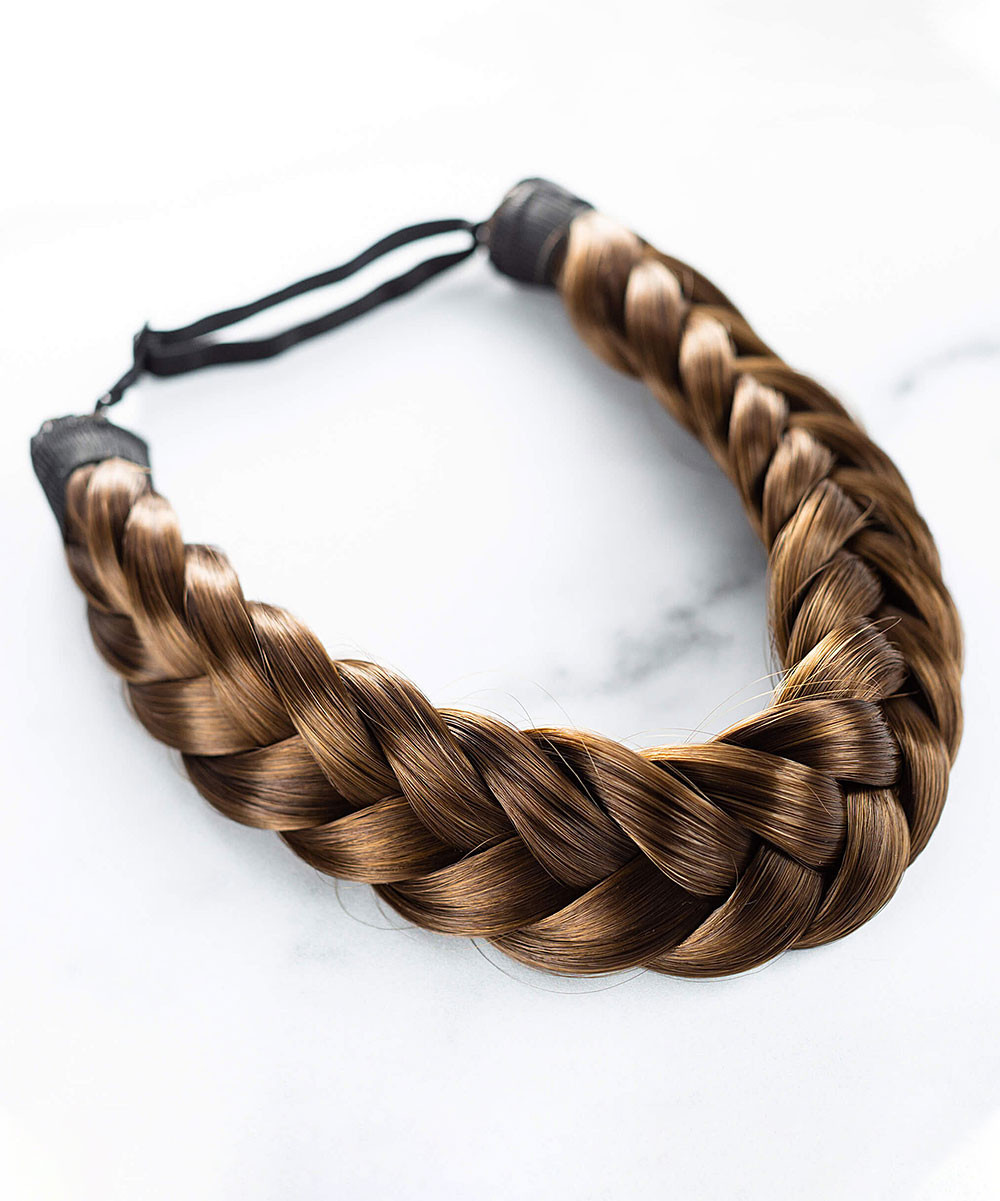 Madison Braids Women's Hair Extensions & Clip Ins Brunette - Brunette Halo Elastic Thick Braid Hair  | Zulily
