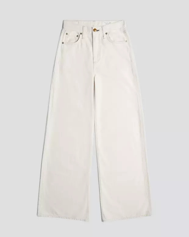 Featherweight Sofie Wide Leg - Ecru | rag + bone