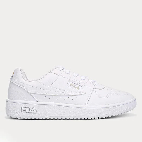 Tênis Couro Fila Acd Classic Masculino - Branco+Bege | Netshoes (BR)