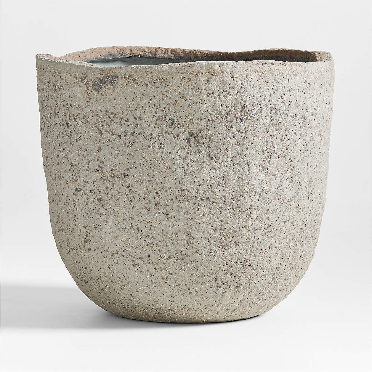 Cavo Warm Grey Textured Indoor/Outdoor Planter 24"x20" + Reviews | Crate & Barrel | Crate & Barrel