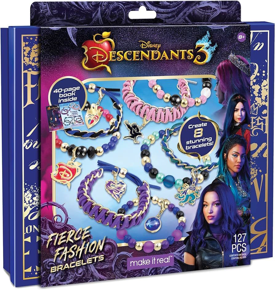 Make It Real - Disney Descendants 3 Fierce Fashion Jewelry - DIY Bead and Charm Bracelet Making K... | Amazon (US)