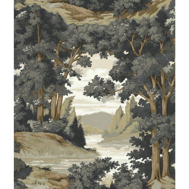 York Wallcoverings Ho330 56 Sq. Ft. Forest Lake Pre-Pasted Surestrip Wallpaper From The | Walmart (US)