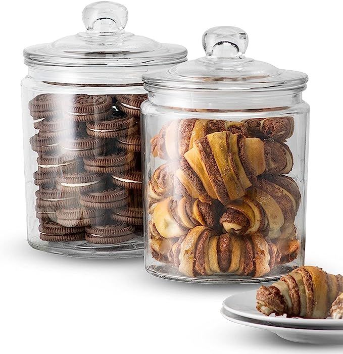 Kook Glass Kitchen Jars, Food & Cookie Storage Containers for Pantry, Bathroom Apothecary Caniste... | Amazon (US)