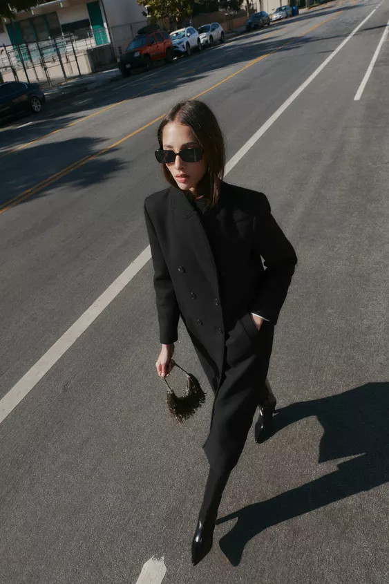 LONG DOUBLE-BREASTED COAT | Zara UK