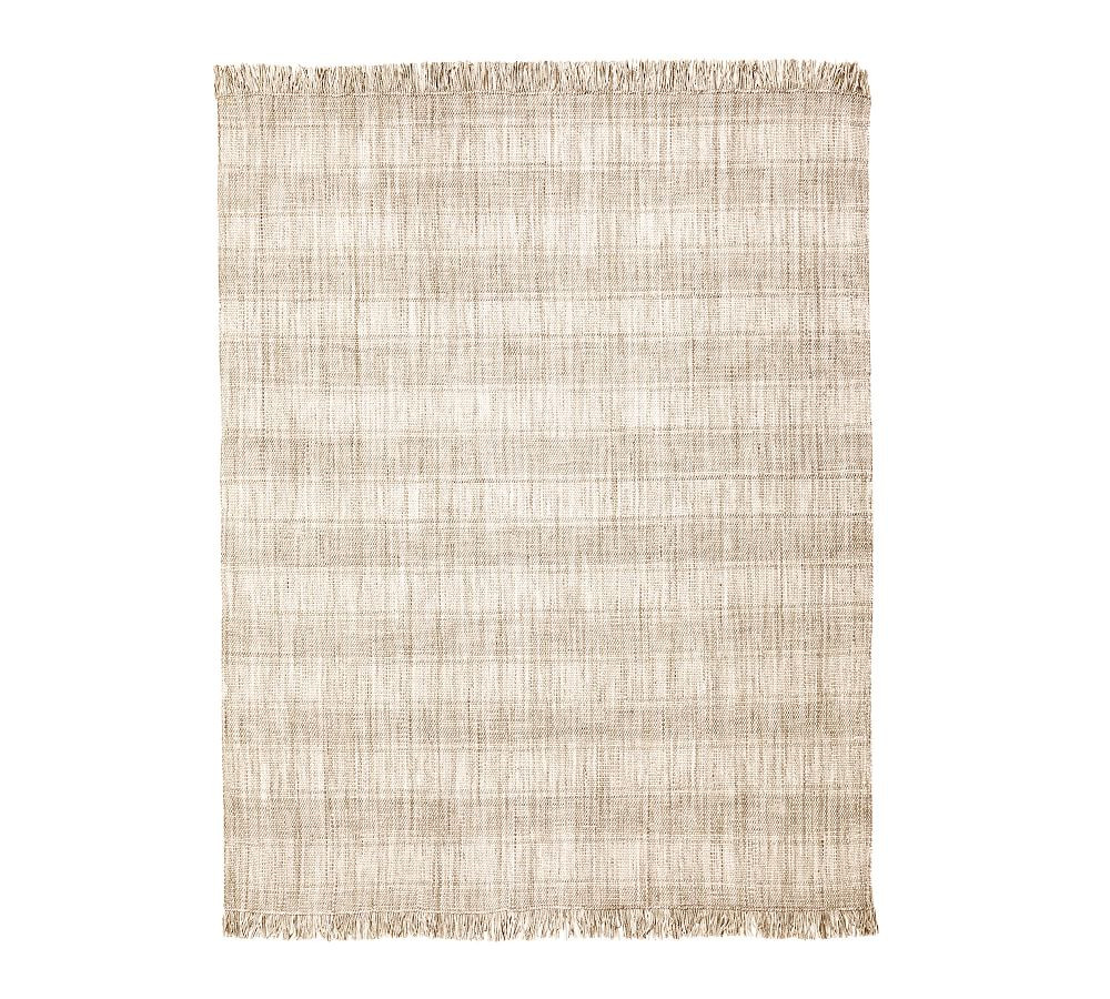 Kian Striped Indoor/Outdoor Rug, 9' x 12', Flax Multi | Pottery Barn (US)
