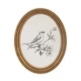 My Texas House Bird Sketch Round Embossed Textured Framed Antique Canvas Art 11x14 | Walmart (US)