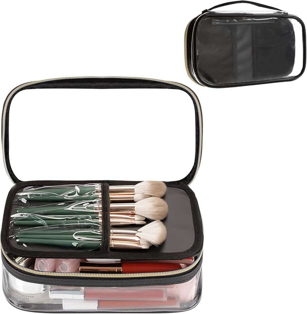 OCHEAL Clear Makeup Bag, Portable Storage Organizer Cosmetic Travel Bag Cute Pouch For Women and ... | Amazon (US)