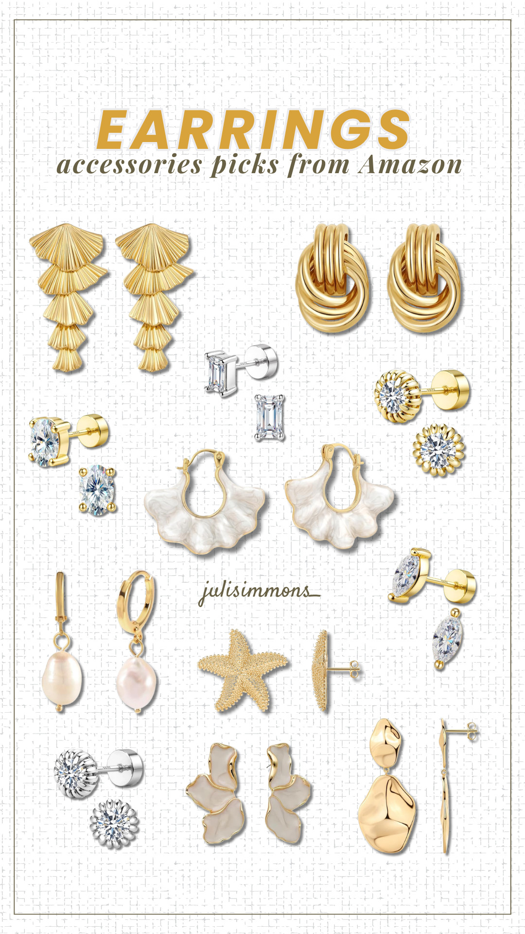 My Amazon earring collection ✨ So many good styles for dressing up or adding a little something to your everyday look!

#LTKAccessories #LTKEarrings #LTKjewelry #AmazonFinds #LTKFinds 

 