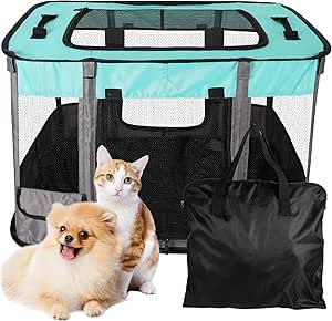 Amazon.com : Pet Playpen, Foldable Dog Cat Playpens,Portable Exercise Kennel Tent, Water-Resistan... | Amazon (US)