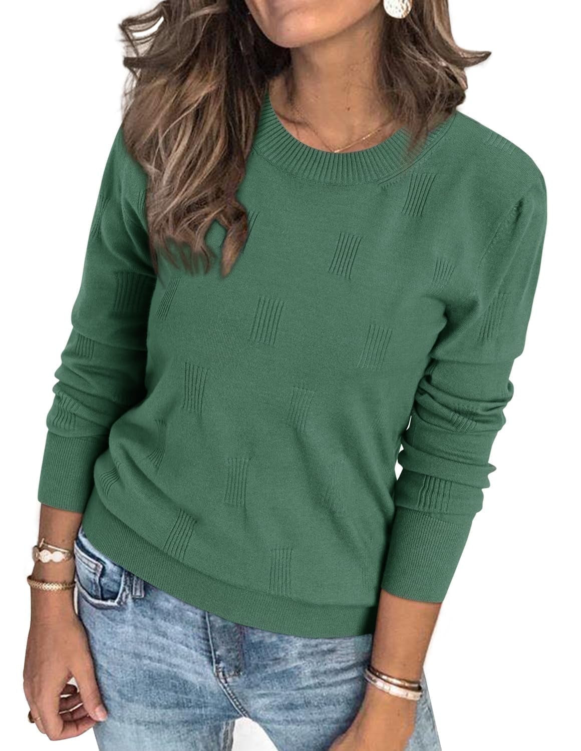 SOMER Fall Sweaters for Women Cozy Cropped Lightweight Casual Pullover Long Sleeve Crewneck Knit ... | Walmart (US)