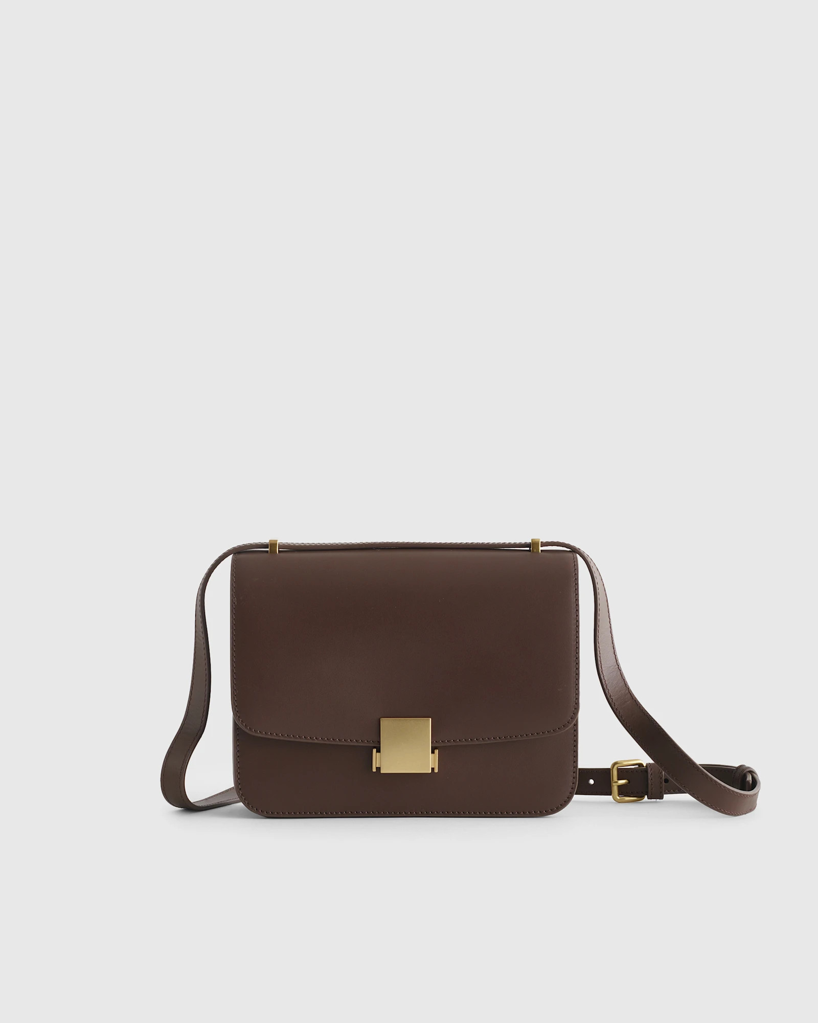 Italian Leather Box Shoulder Bag | Quince