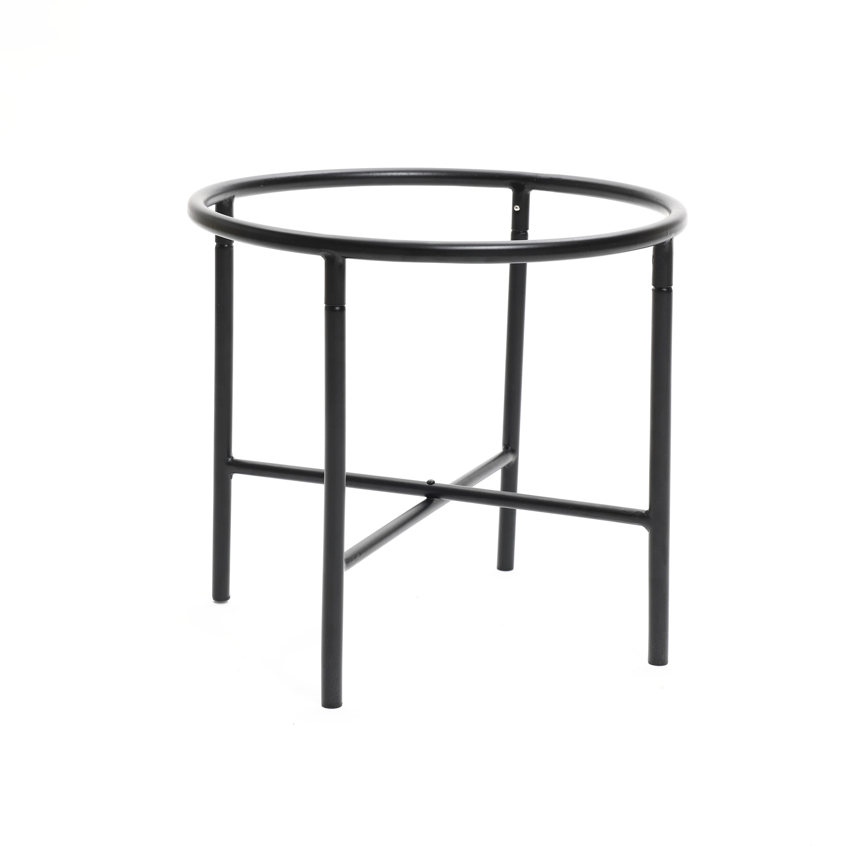 2-Piece Metal Cachepot Planter Cauldron Set with Black Stands (Set of 2) | Wayfair North America