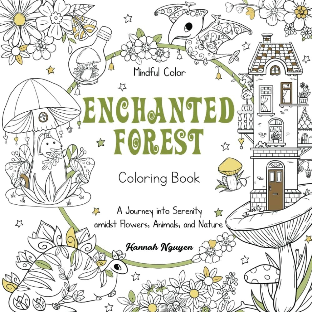 Mindful Color: Enchanted Forest Coloring Book: A Journey into Serenity amidst Flowers, Animals, a... | Amazon (US)