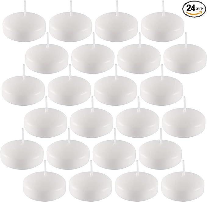 JHENG 2Inch 24 Pack Floating Candles Unscented Discs for Wedding, Pool Party, Holiday & Home Deco... | Amazon (US)