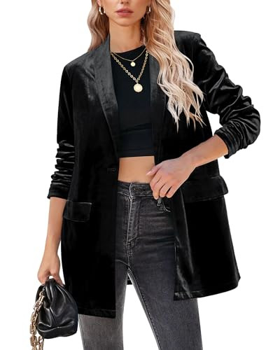 GRAPENT Black Blazer for Women Womens Black Jacket Women Jackets Plus Size Blazer for Women Womens Cardigans Dressy Casual Black Small Size 4 Size 6 | Amazon (US)