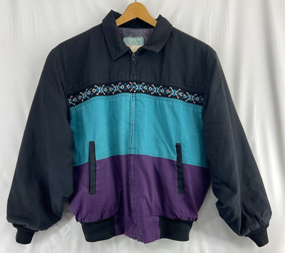 VTG Canyon Guide Aztec Bomber Jacket Womens Size XL Blanket Lined Cowboy Western  | eBay | eBay US