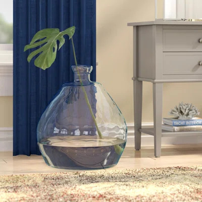 Taft Clear Glass Floor Vase Rosecliff Heights | Wayfair North America