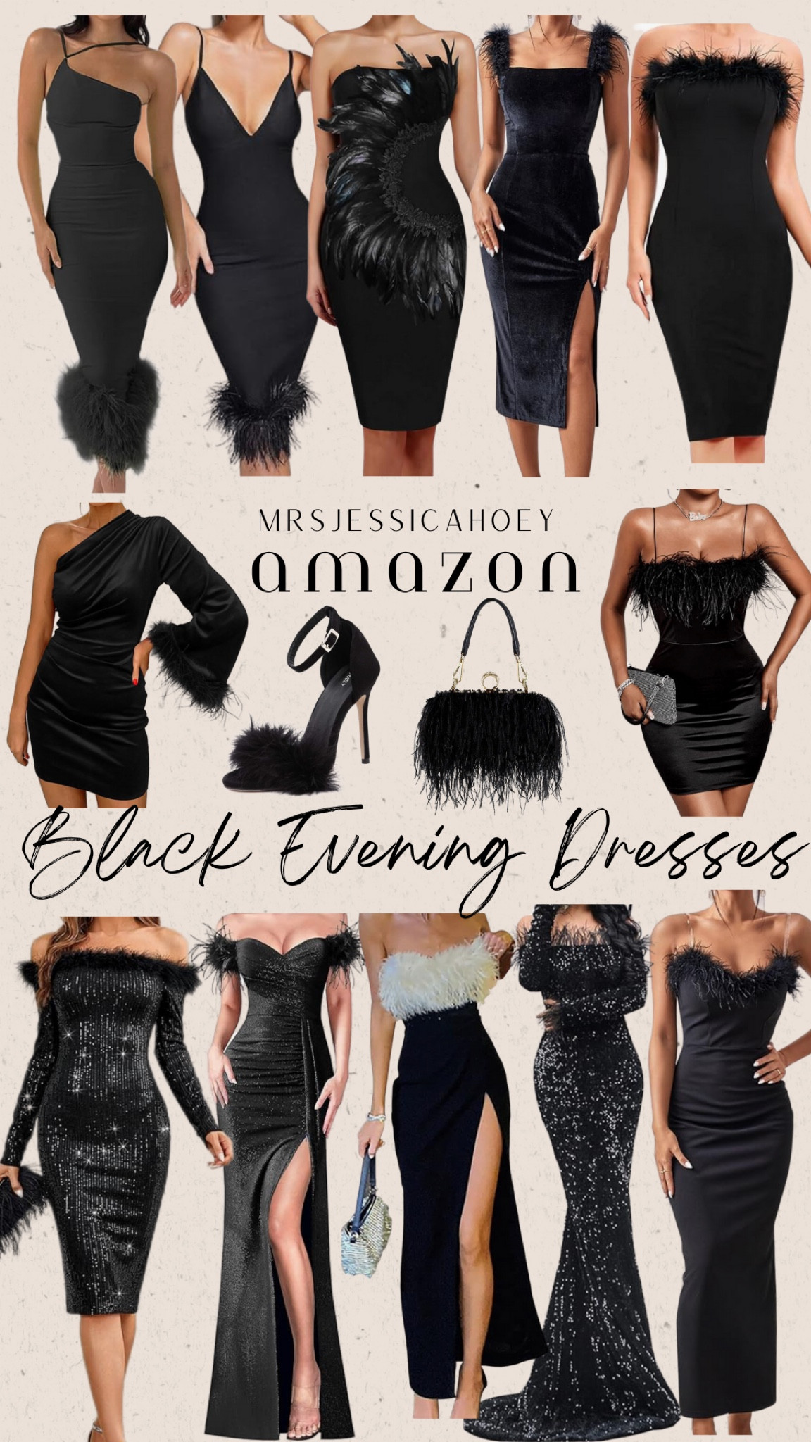 Women’s evening dresses. Black formal gowns. Cocky dresses. Holiday party. Christmas party. Birthday dress. Date night dress. Little black dress. Feather sequins dress. Strapless one strap long sleeve short sleeve off shoulder dresses. Clutch. Formal handbag. Stilettos. 

#LTKfindsunder100 #LTKHoliday #LTKstyletip