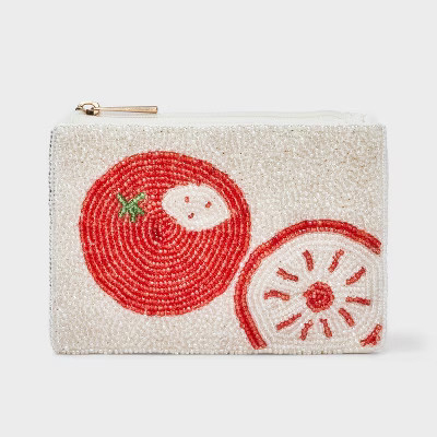 Beaded Tomato Zip Pouch - A New Day™ | Target